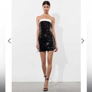Alice + Olivia SIBELLA BOW BACK DRESS